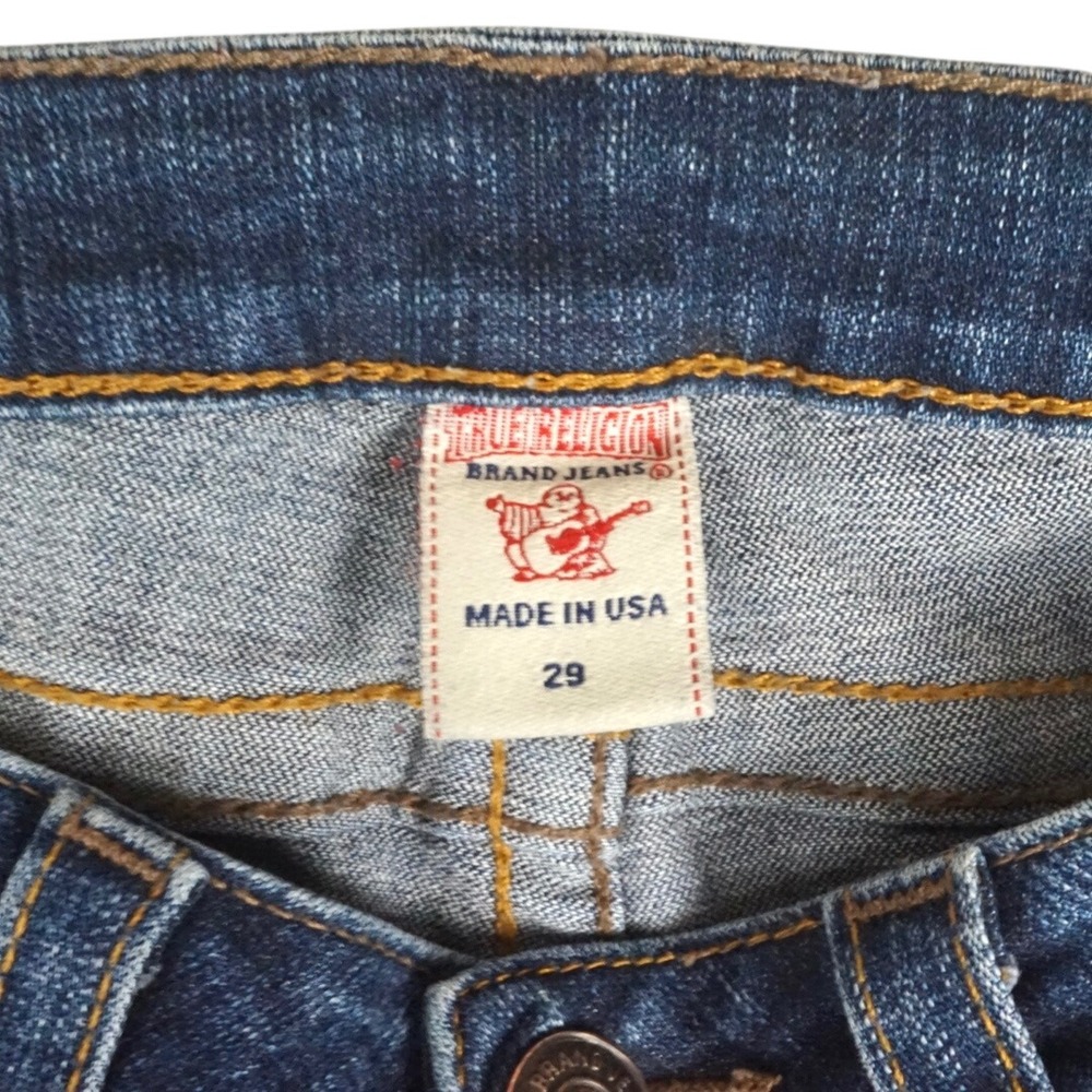 True Religion Tony Flare Jeans Women's 29 Low Rise Denim Y2K Made in USA Bootcut - Picture 8 of 14
